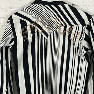Fire Trap Long Sleeve Embroidered Shirt. Large